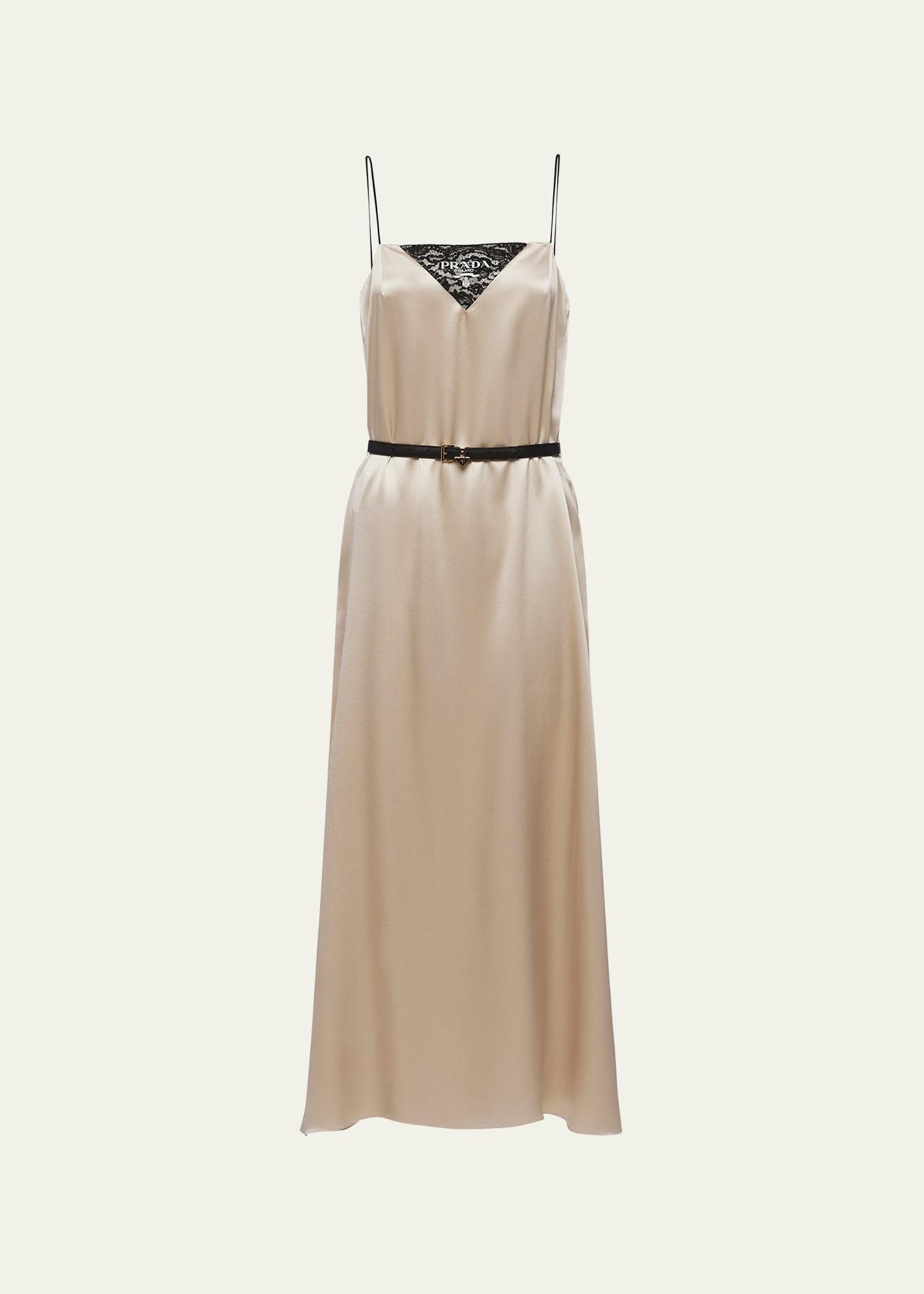 Womens Satin Crepe Slip Dress Product Image