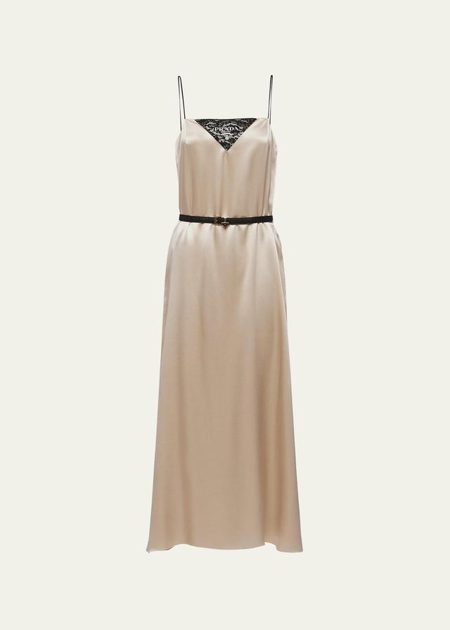 Womens Satin Crepe Slip Dress Product Image