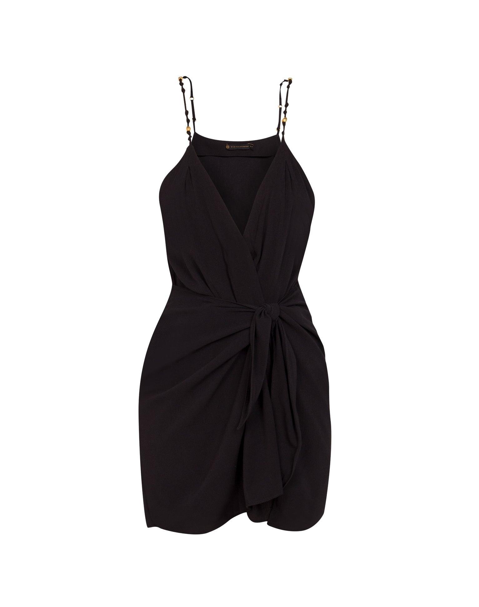 Gisa Detail Short Dress - Black Product Image