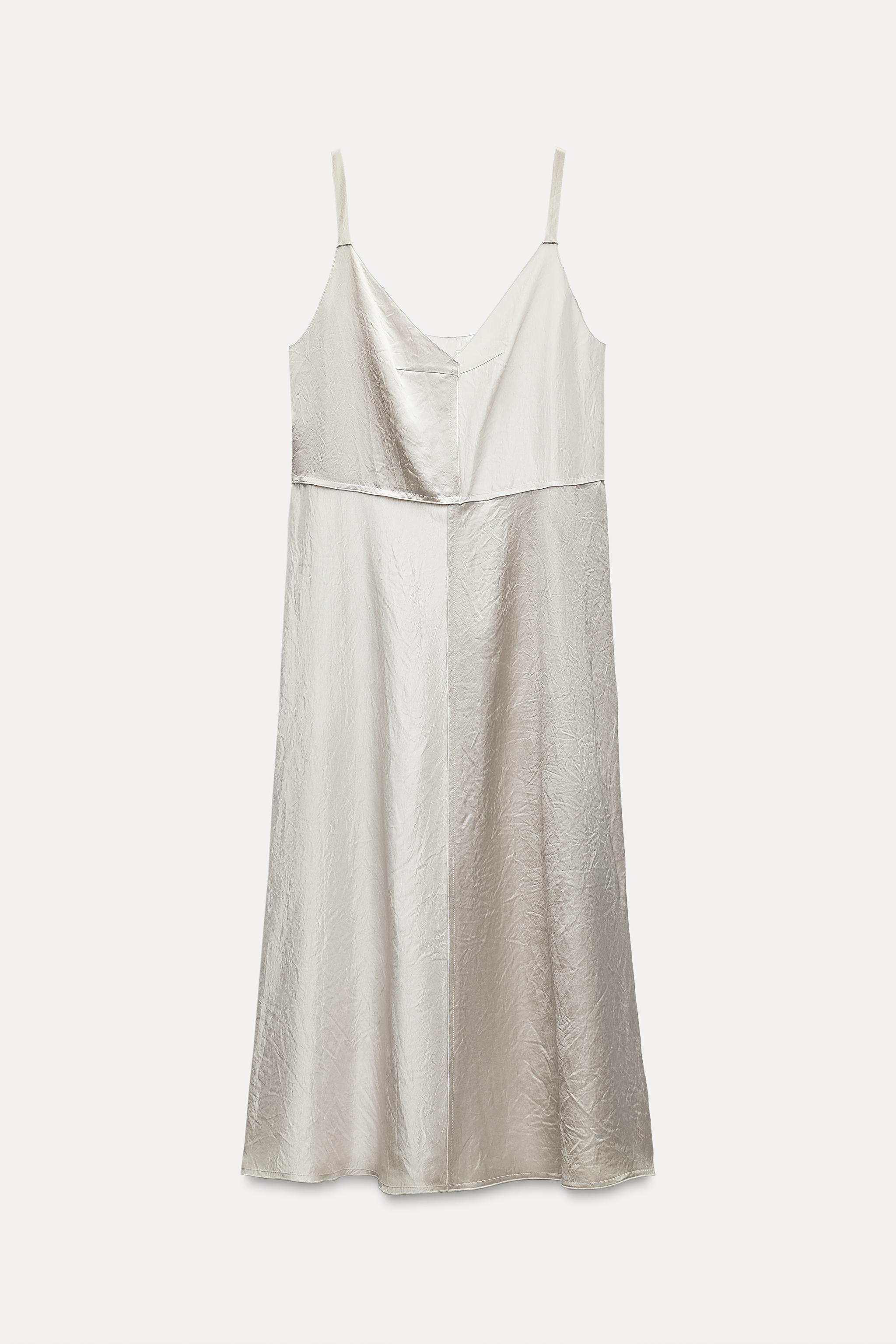 SATIN EFFECT SLIP DRESS ZW COLLECTION Product Image