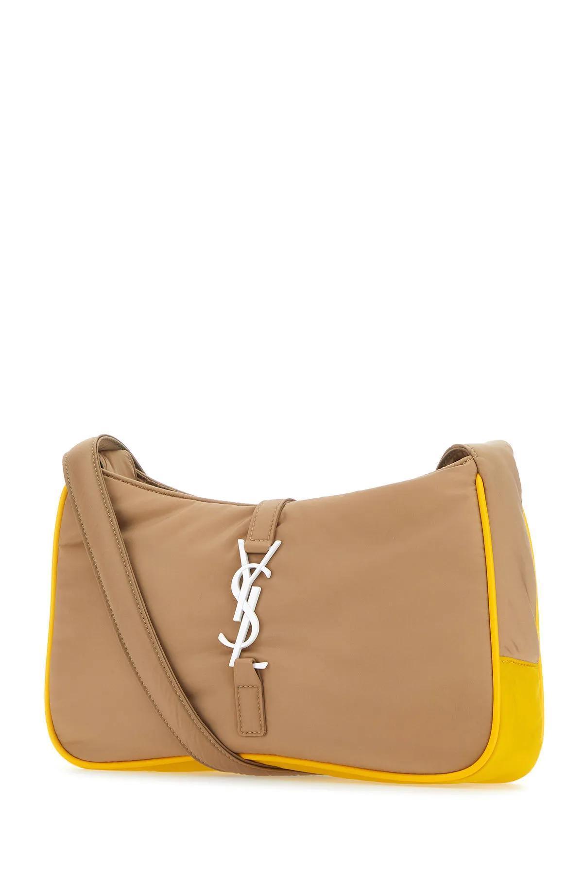 SAINT LAURENT Cappuccino Econyl® Le 5 À 7 Shoulder Bag In Beige Product Image