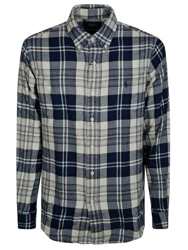 POLO RALPH LAUREN Checked Button In Blue Product Image