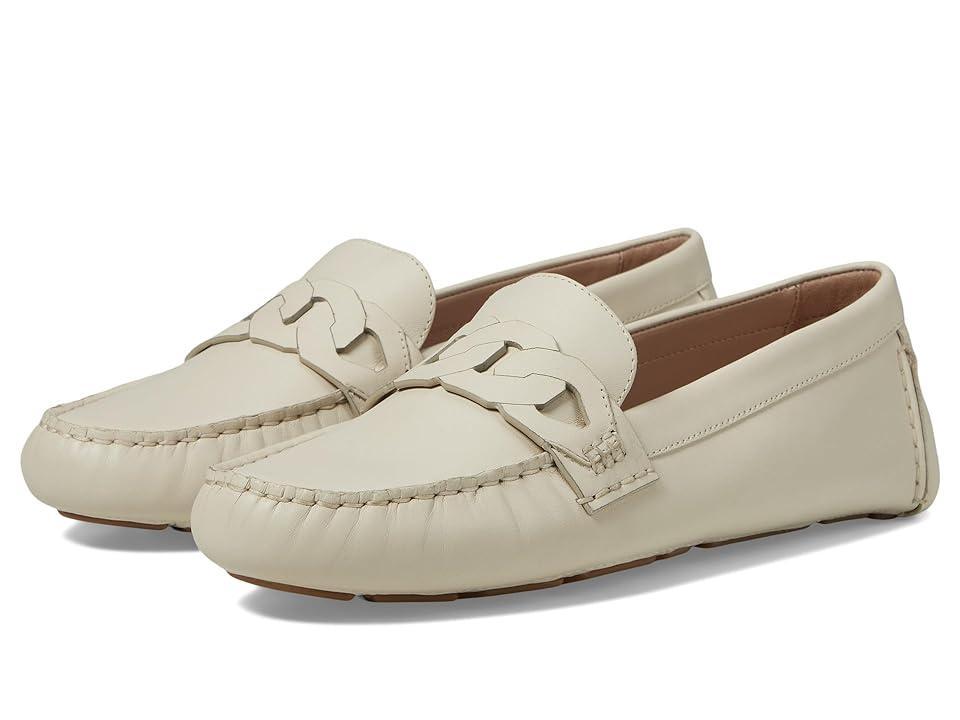 Cole Haan Evelyn Chain Driver (Ivory Leather) Women's Flat Shoes Product Image