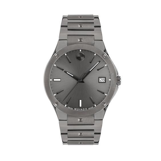 Men's Movado SE Two-Tone PVD Watch with Grey Dial (Model: 607514) Product Image