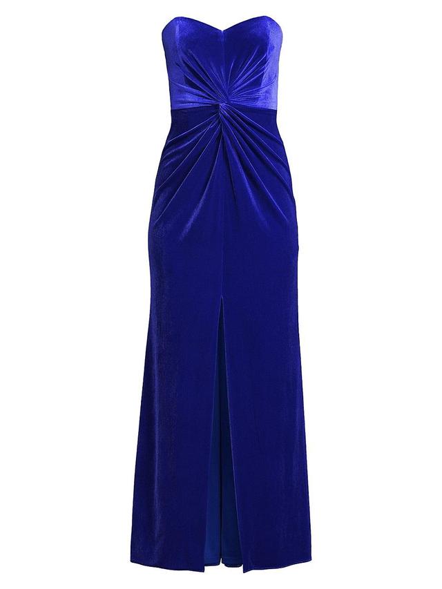 Womens Velvet Cut-Out Maxi Dress Product Image