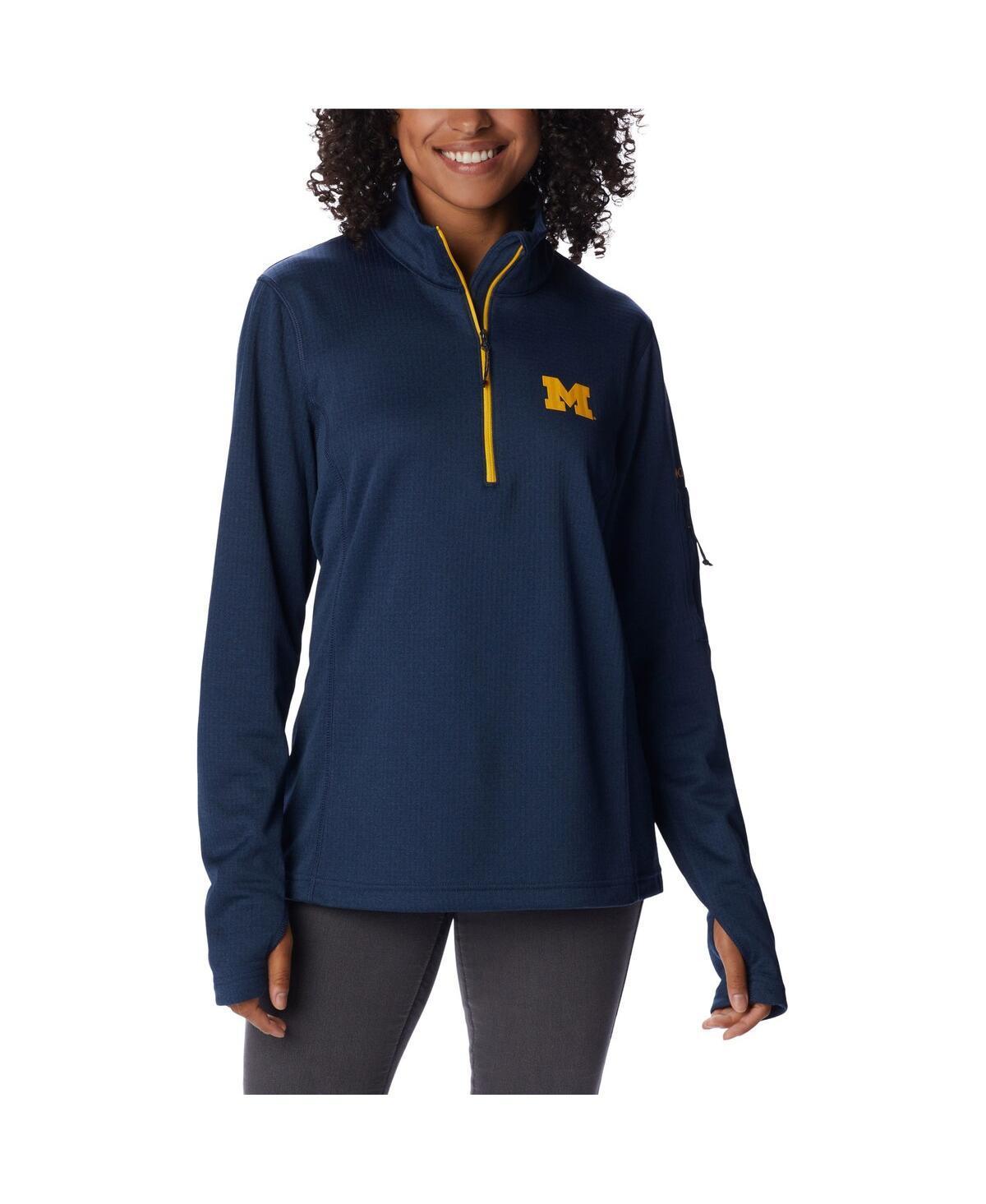 Womens Columbia Michigan Wolverines Park View Omni-Wick Half-Zip Top Blue Product Image