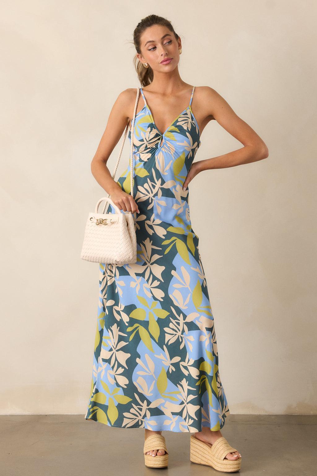 MINKPINK Artistic Garden Green Maxi Dress Product Image