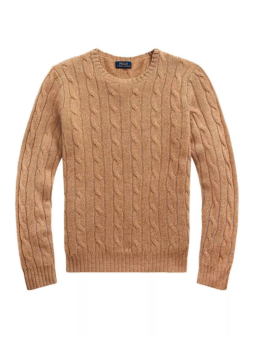 Cashmere Cable-Knit Crewneck Sweater Product Image