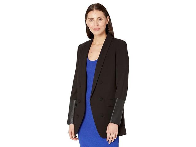 DKNY Faux Double-Breasted Blazer Women's Coat Product Image