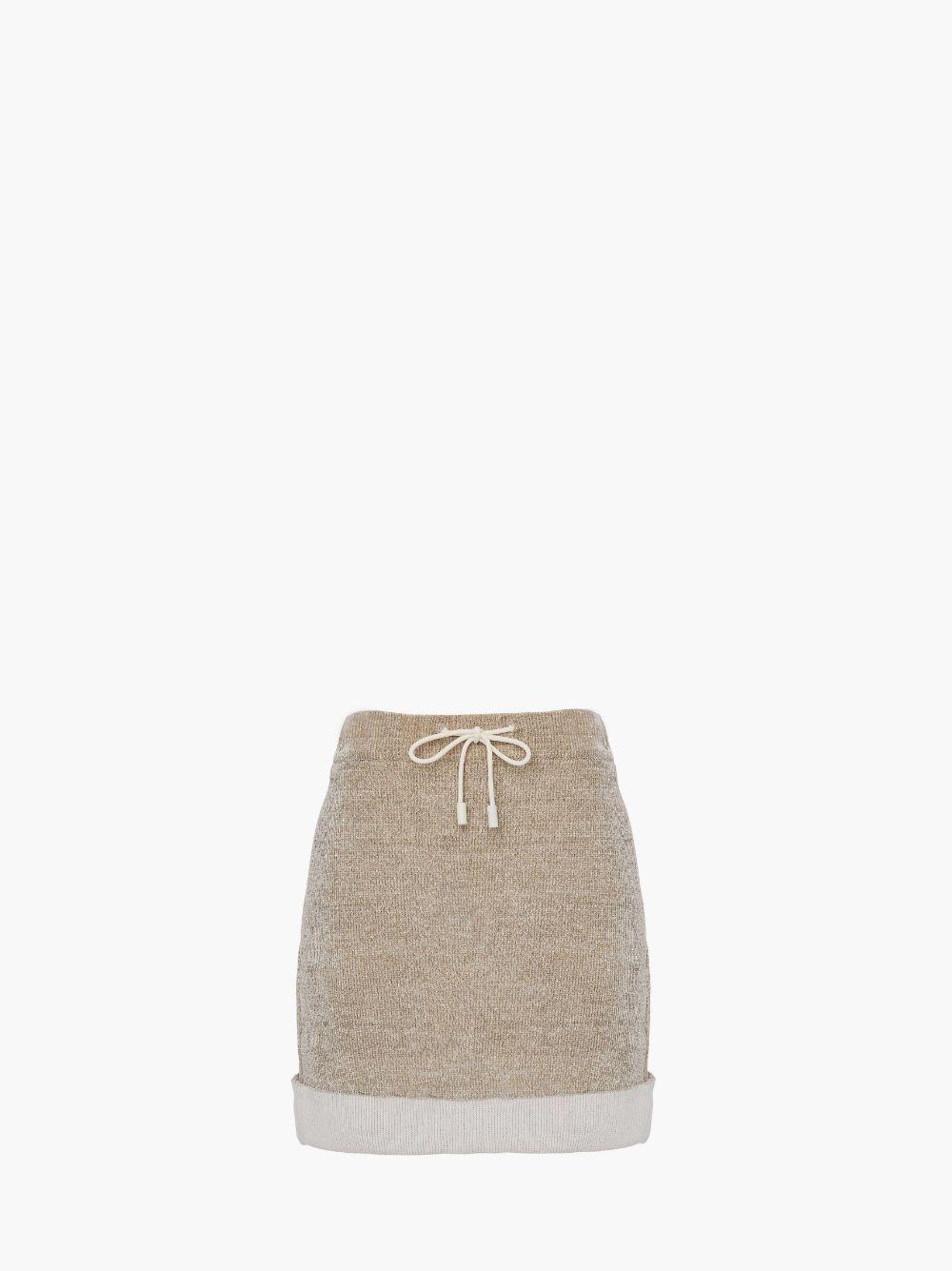 CONTRAST HEM CHENILLE MINI SKIRT in grey | JW Anderson US  Product Image