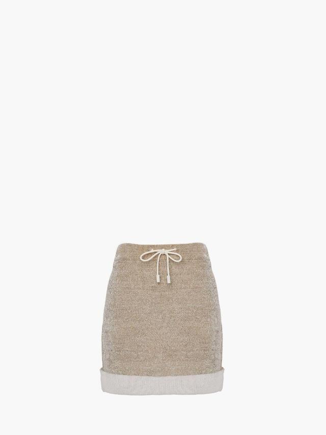 CONTRAST HEM CHENILLE MINI SKIRT in grey | JW Anderson US  Product Image