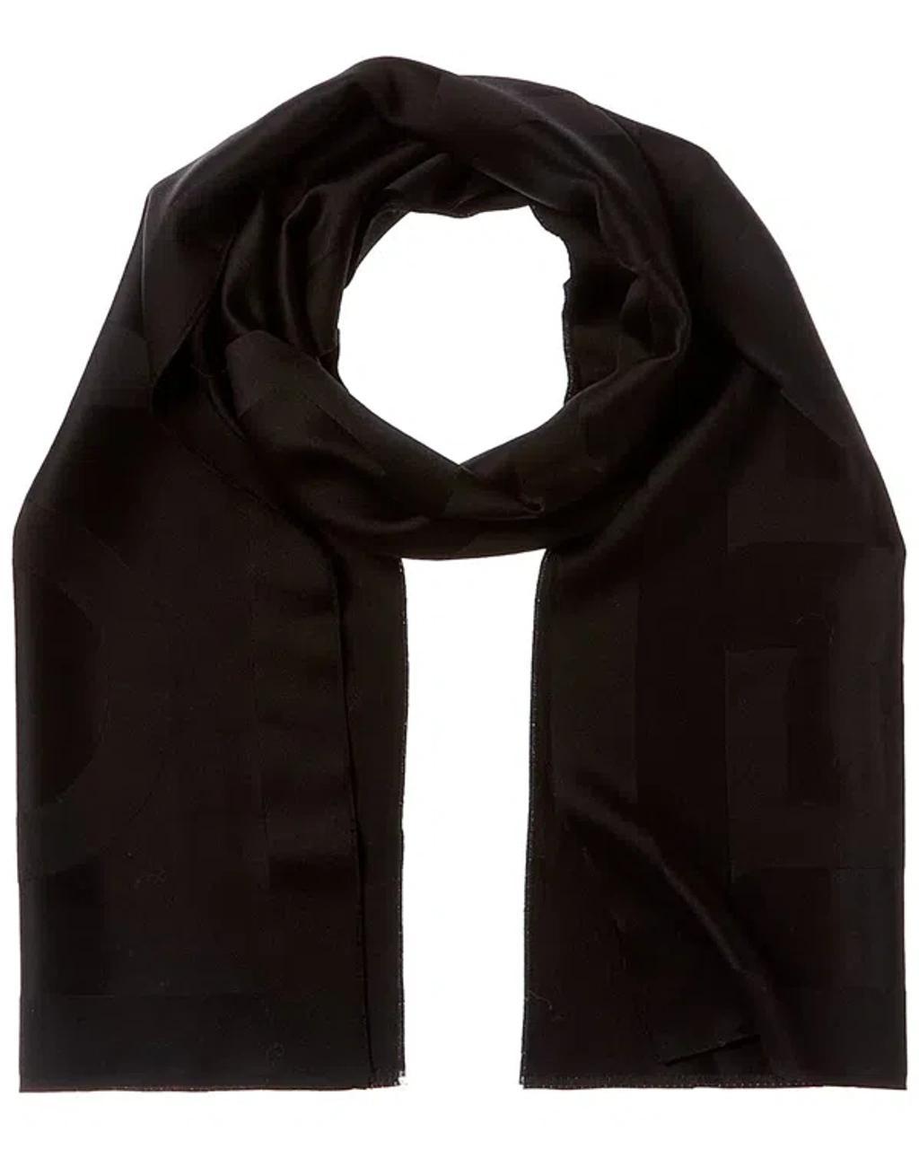 Logo Wool Scarf In Black product image