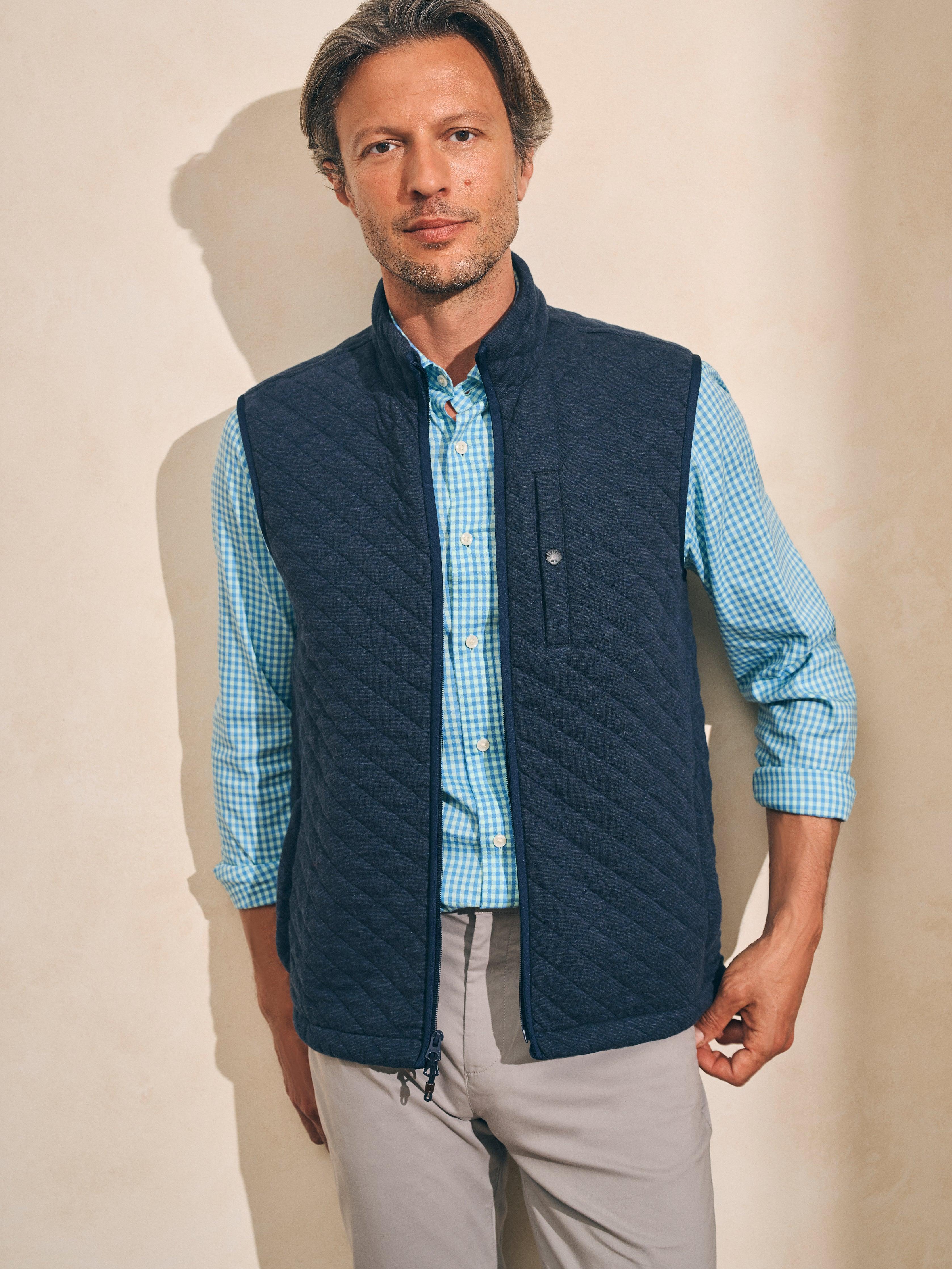 Epic Quilted Fleece Vest - Navy Melange Male Product Image