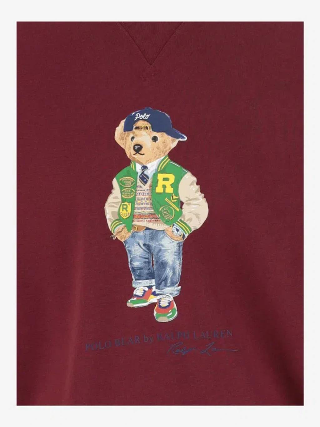 Polo Bear Fleece Sweatshirt In Red Product Image