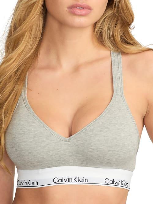 Calvin Klein Modern Cotton Padded Bralette QF1654, Womens Grey Product Image