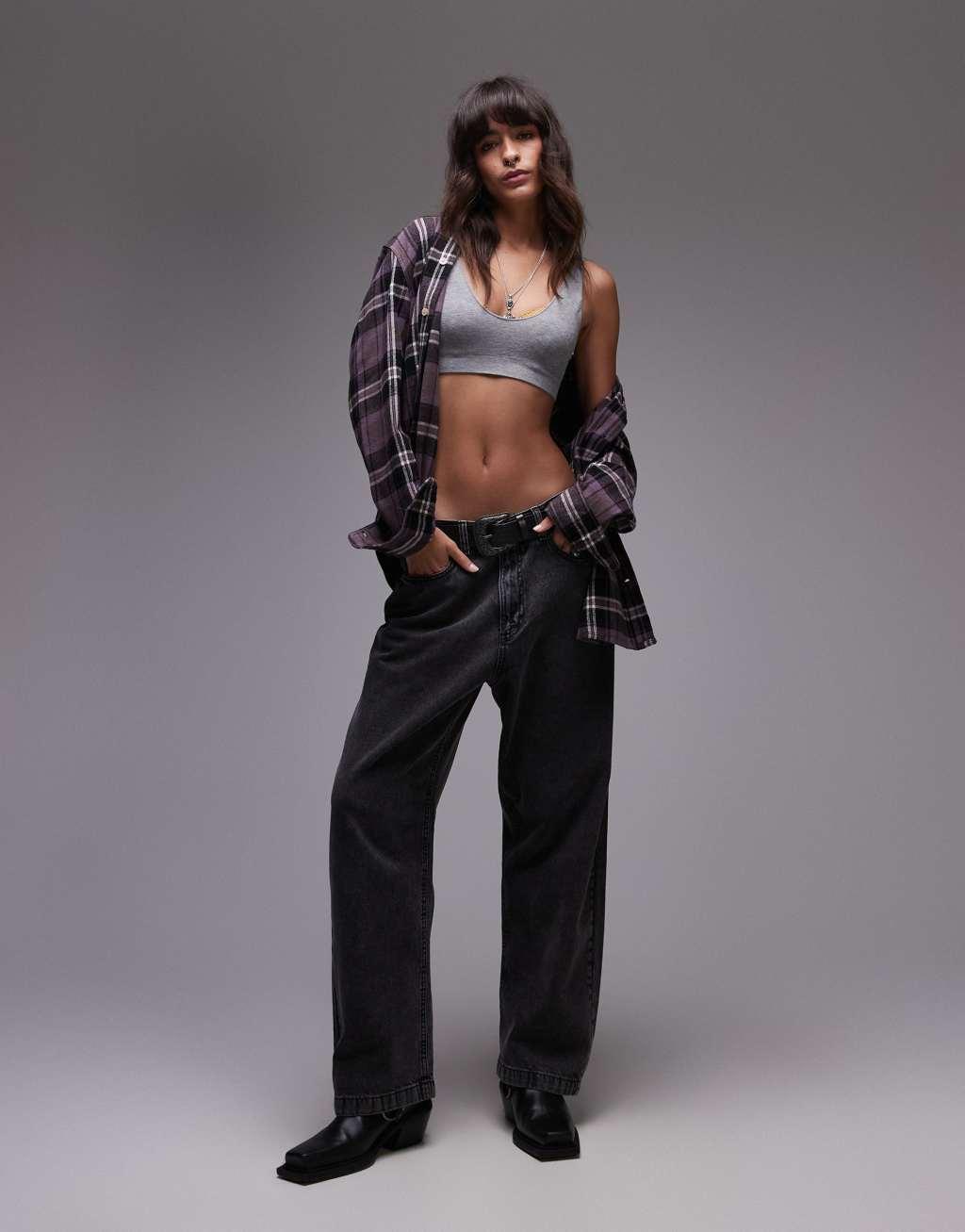 Free People scoop bralet in gray Product Image