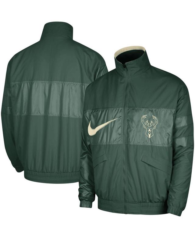 Mens Nike Hunter Green Milwaukee Bucks Courtside Versus Capsule Full-Zip Jacket Product Image