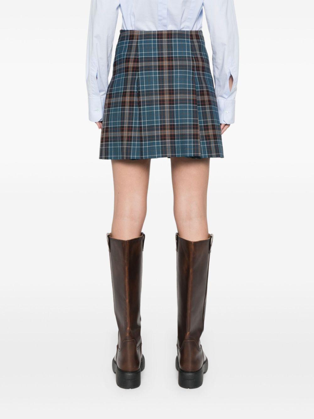 checked wool skirt Product Image