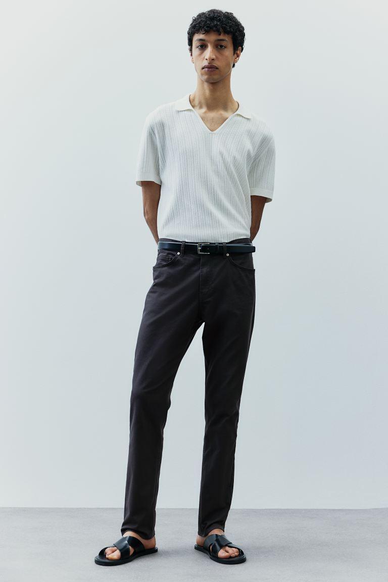 Slim Fit Cotton Twill Pants Product Image