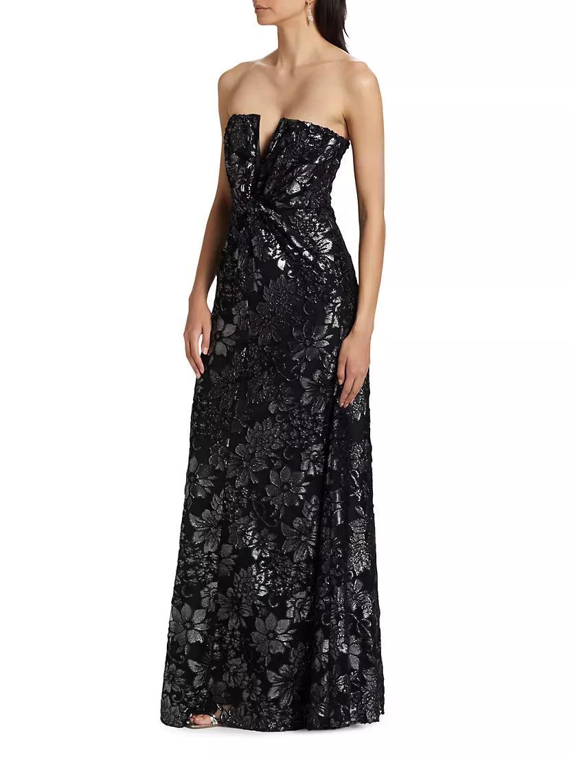 Rodgers Metallic Floral Gown Product Image