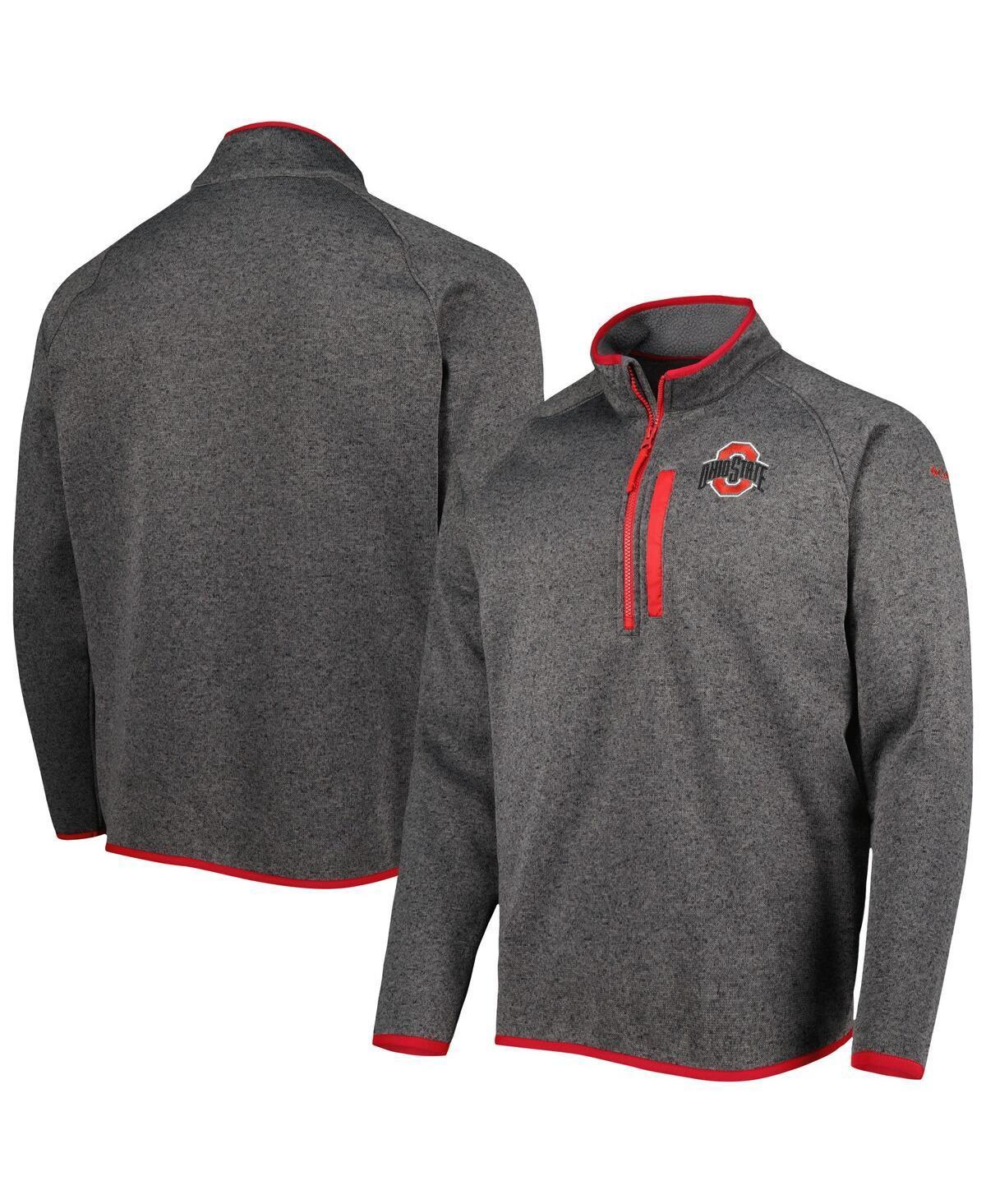 Mens Columbia Gray Ohio State Buckeyes Canyon Point Omni-Shield Raglan Half-Zip Pullover Top Product Image