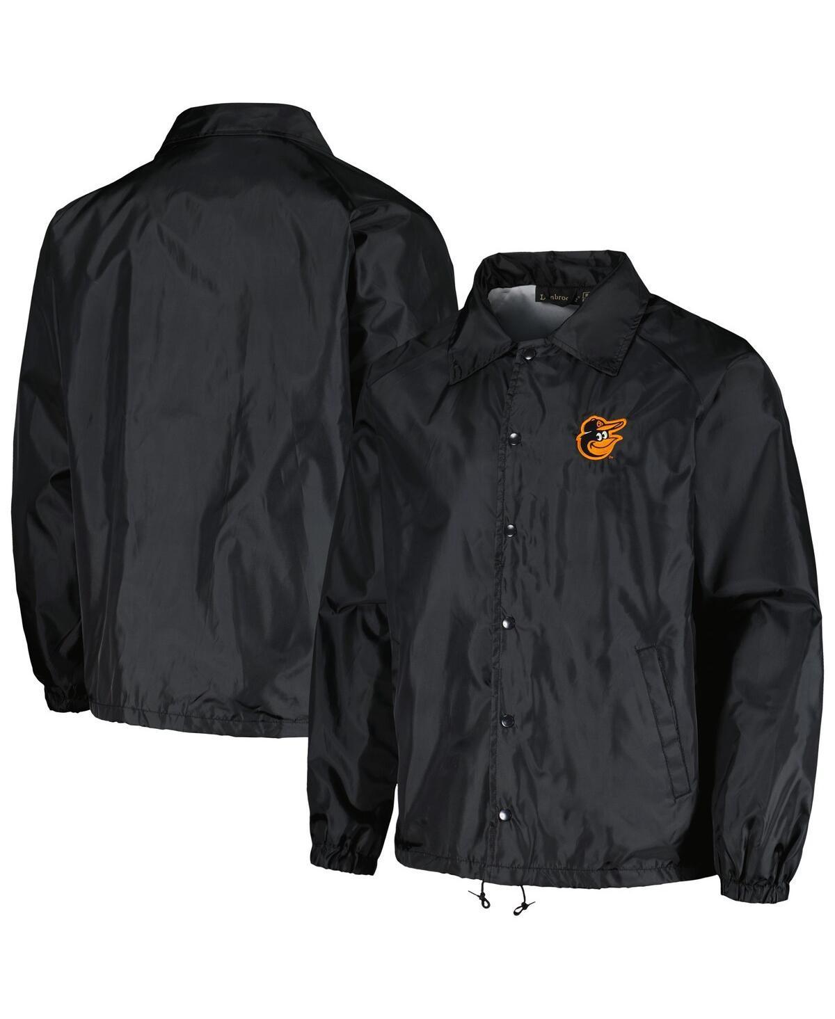 Mens Dunbrooke  Black Baltimore Orioles Coachs Raglan Full-Snap Windbreaker Jacket Product Image