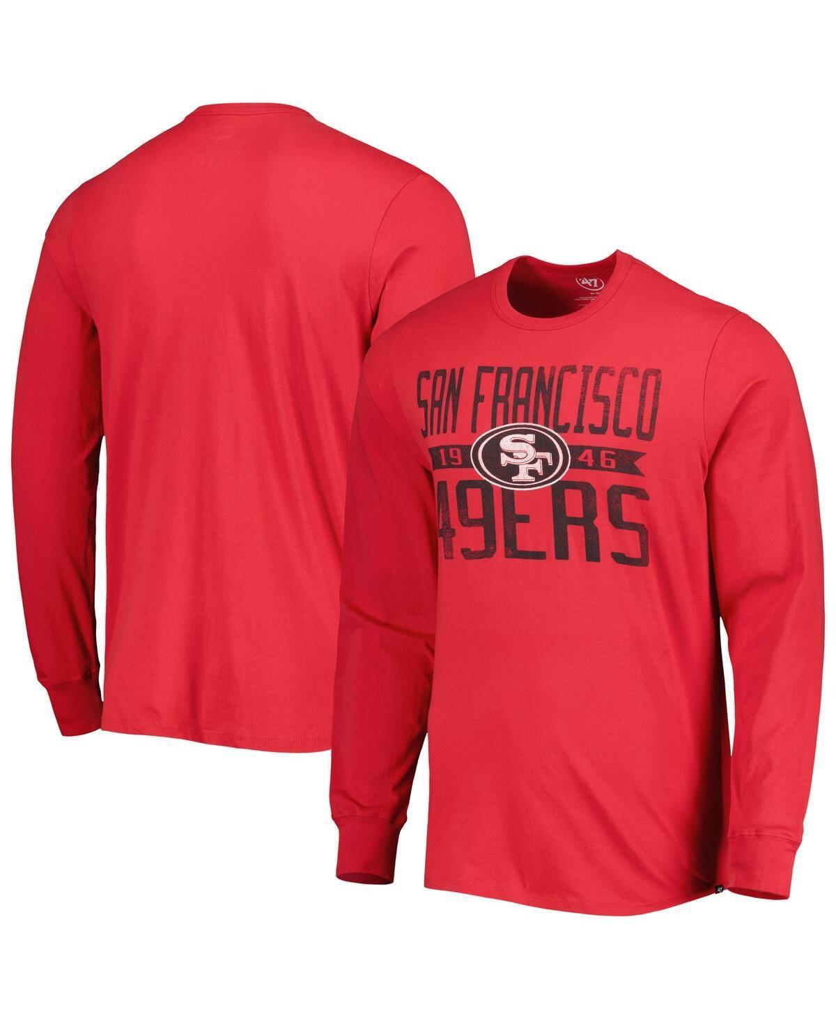 Mens 47 Scarlet San Francisco 49ers Brand Wide Out Franklin Long Sleeve T-Shirt Product Image