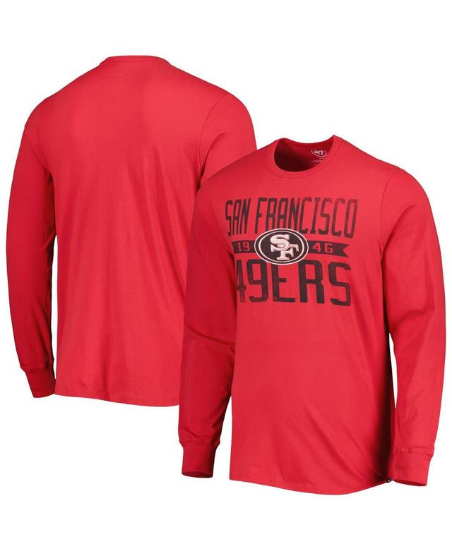 Mens 47 Brand Scarlet San Francisco 49ers Brand Wide Out Franklin Long Sleeve T-shirt Product Image