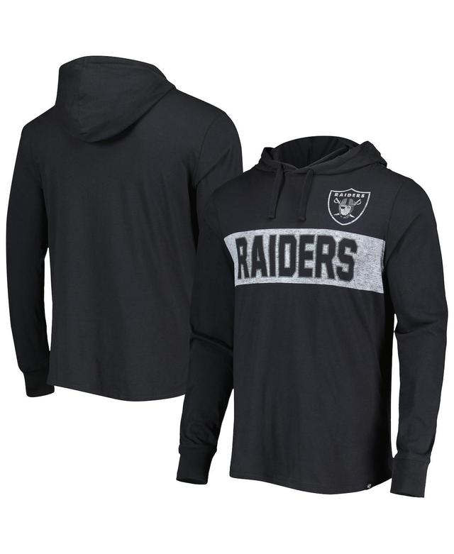 Mens 47 Black Las Vegas Raiders Field Franklin Hooded Long Sleeve T-Shirt Product Image