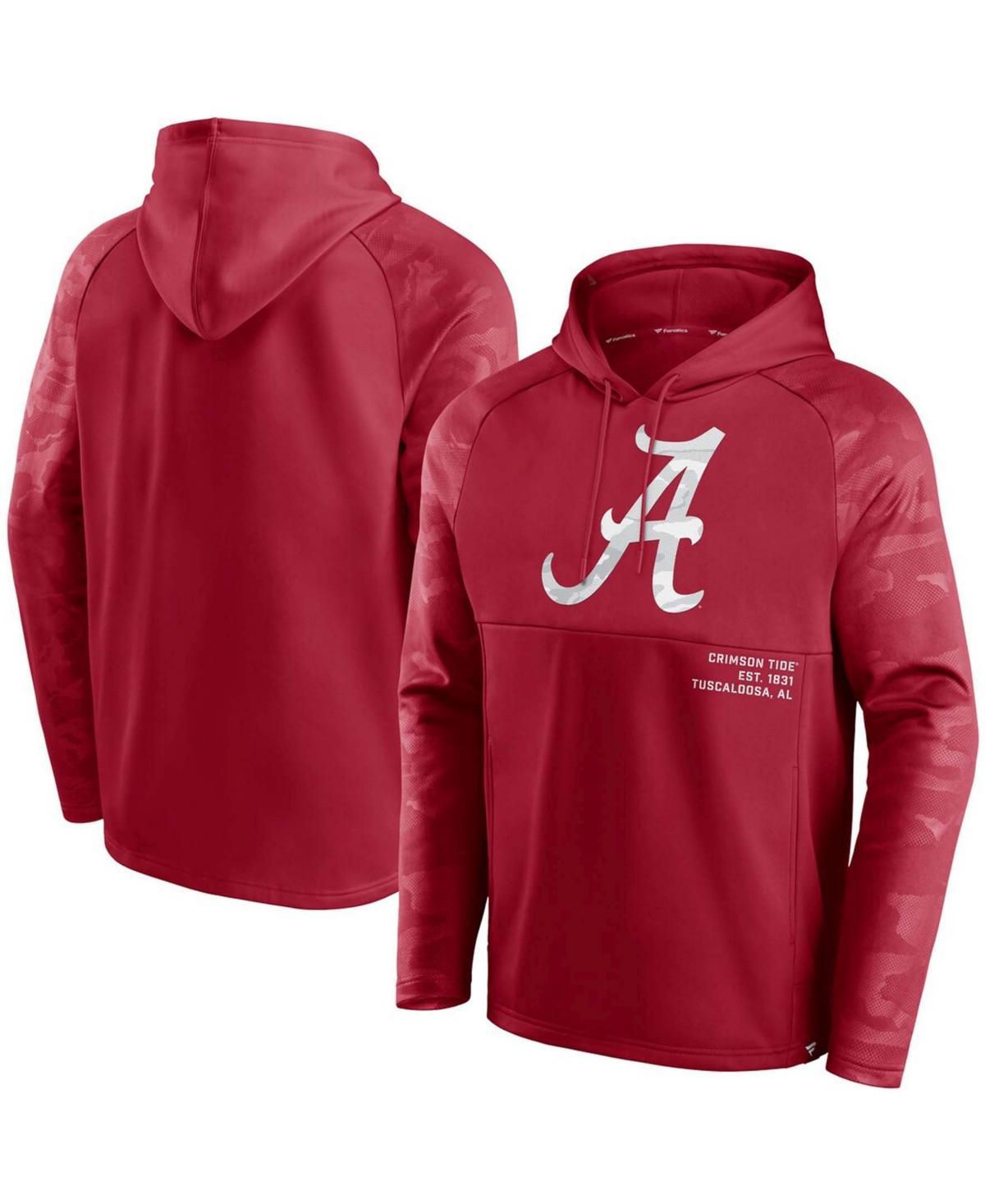 Mens Crimson Alabama Crimson Tide Defender Raglan Pullover Hoodie Product Image