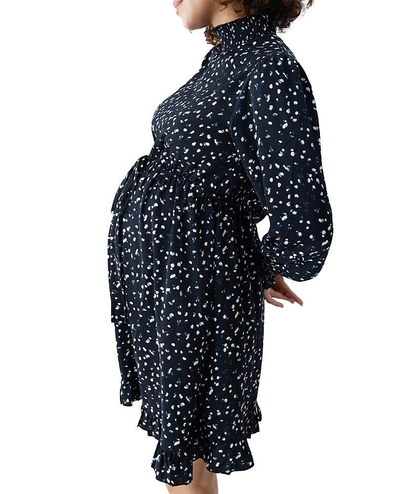 Ingrid & Isabel Smocked Long Sleeve Maternity Dress Product Image