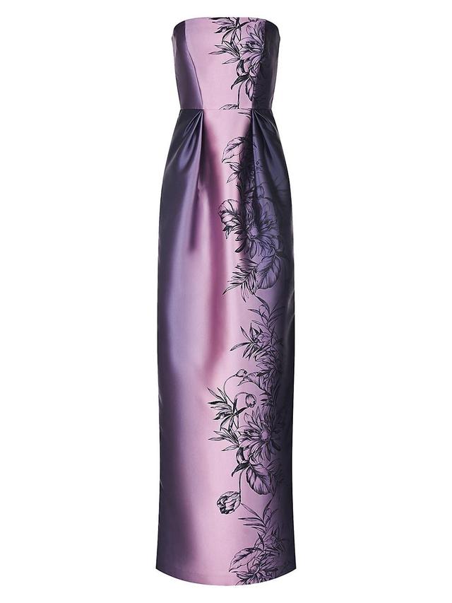 Womens Marisol Strapless Mikado Column Gown Product Image