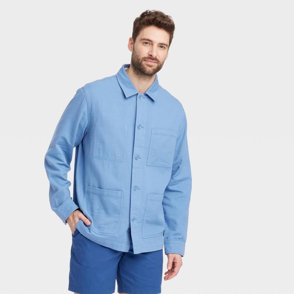 Mens Big & Tall Tailored Work Shacket - Goodfellow & Co Blue XLT Product Image