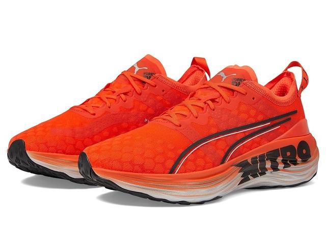 PUMA Foreverrun Nitro Silver (Cherry Tomato/PUMA Black) Men's Shoes Product Image