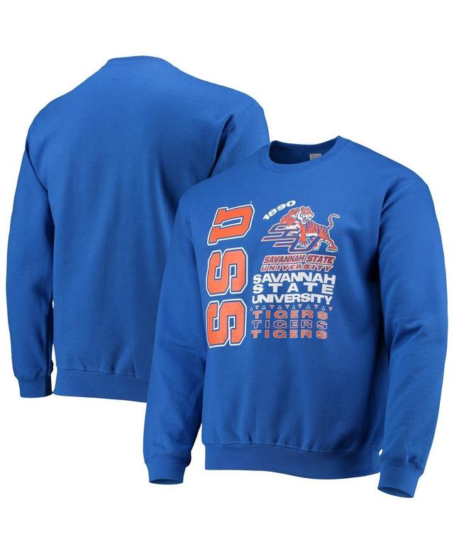 Mens Tones of Melanin Royal Savannah State Tigers Pullover Sweatshirt Product Image