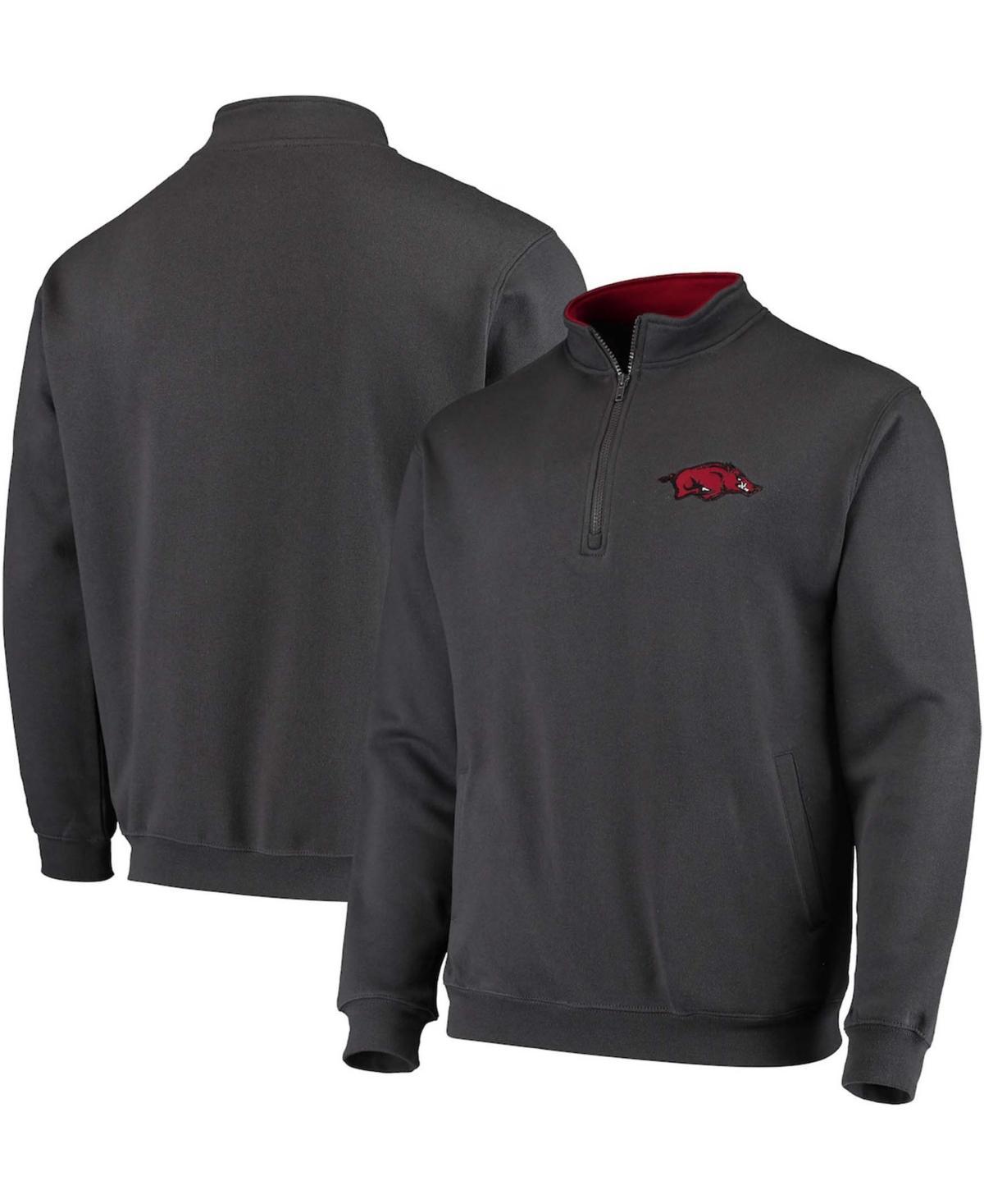 Mens Colosseum Charcoal Arkansas Razorbacks Tortugas Logo Quarter-Zip Jacket Product Image