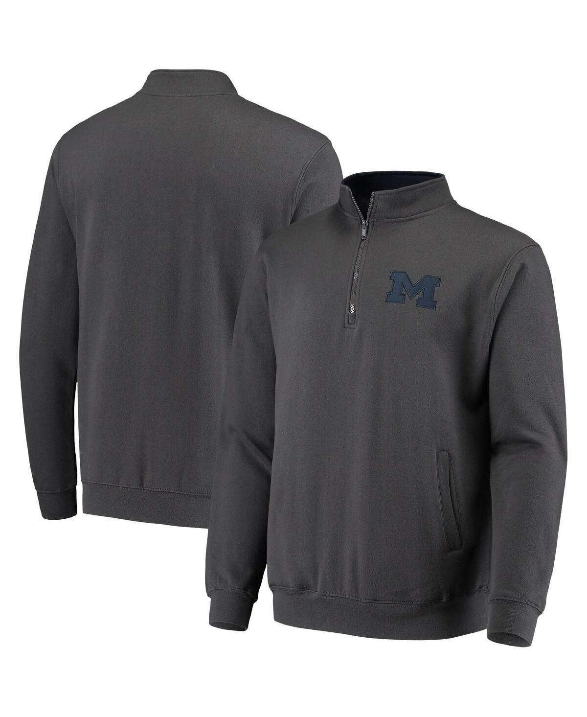 Mens Colosseum Charcoal Michigan Wolverines Tortugas Logo Quarter-Zip Jacket Product Image