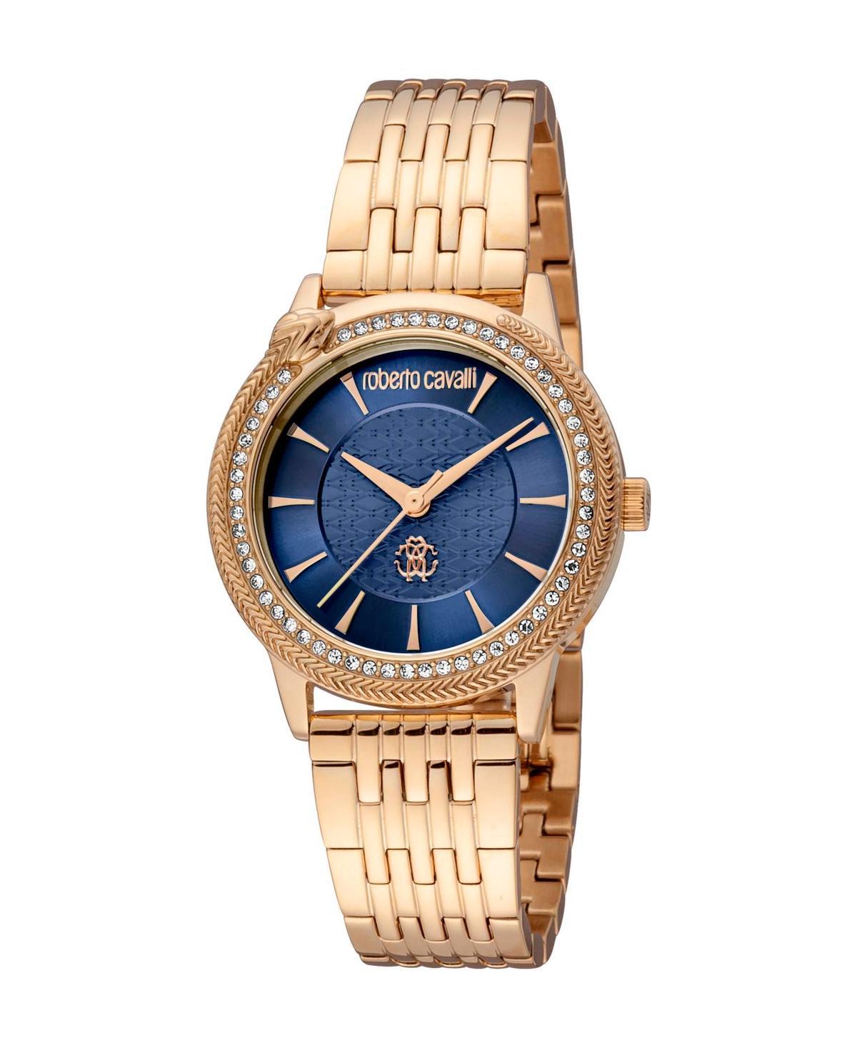 Roberto Cavalli Womens Quartz Rose-Gold Stainless Steel Watch 32mm Product Image