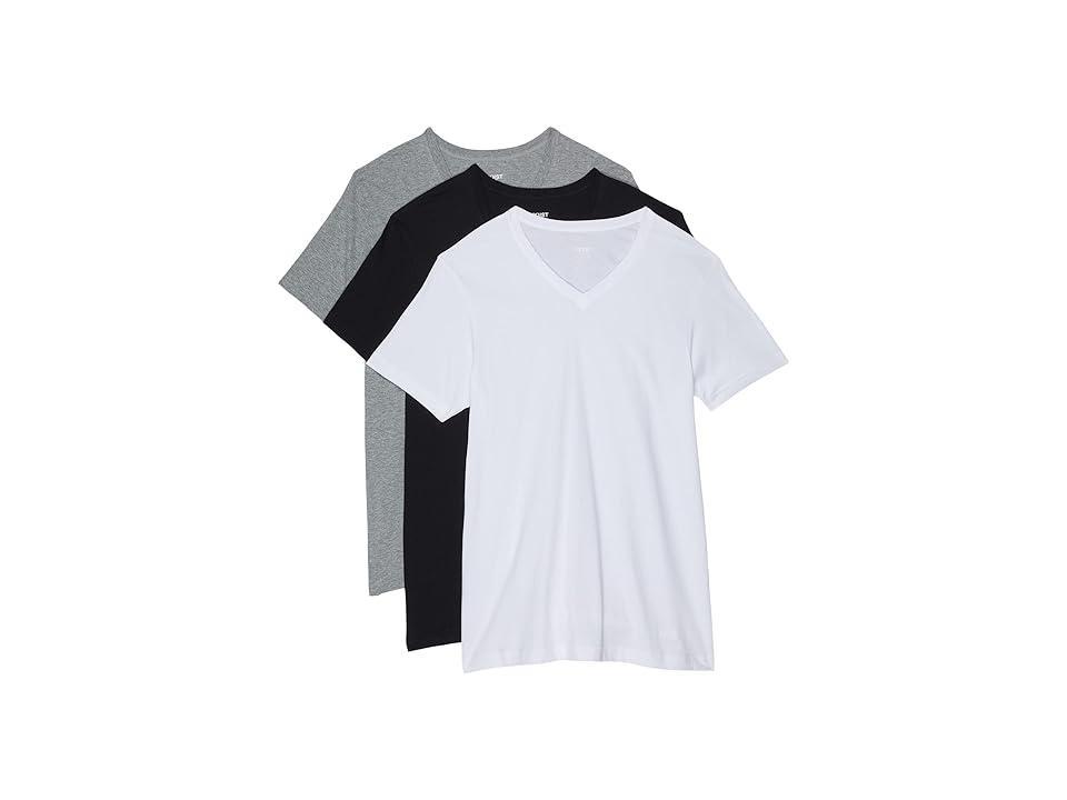 2(X)IST 3-Pack ESSENTIAL Jersey V-Neck T-Shirt (White New Logo) Men's T Shirt Product Image