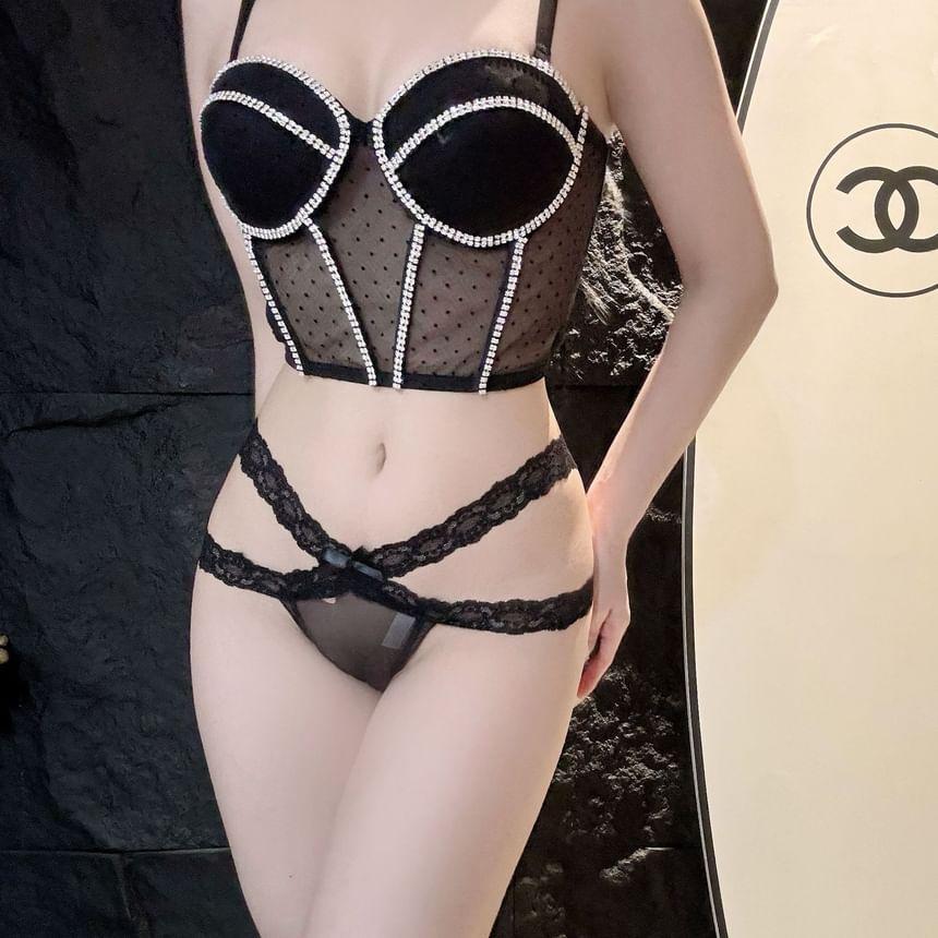 Plain Lace Trim G-String Product Image