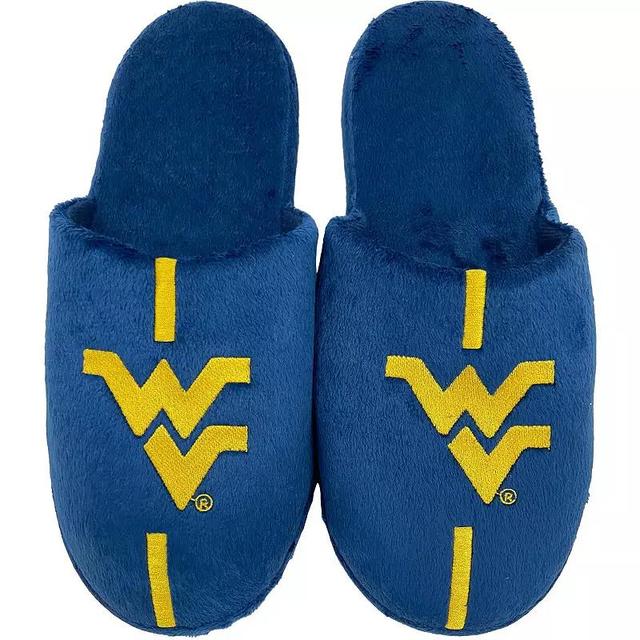 Mens FOCO West Virginia Mountaineers Striped Team Slippers Blue Product Image