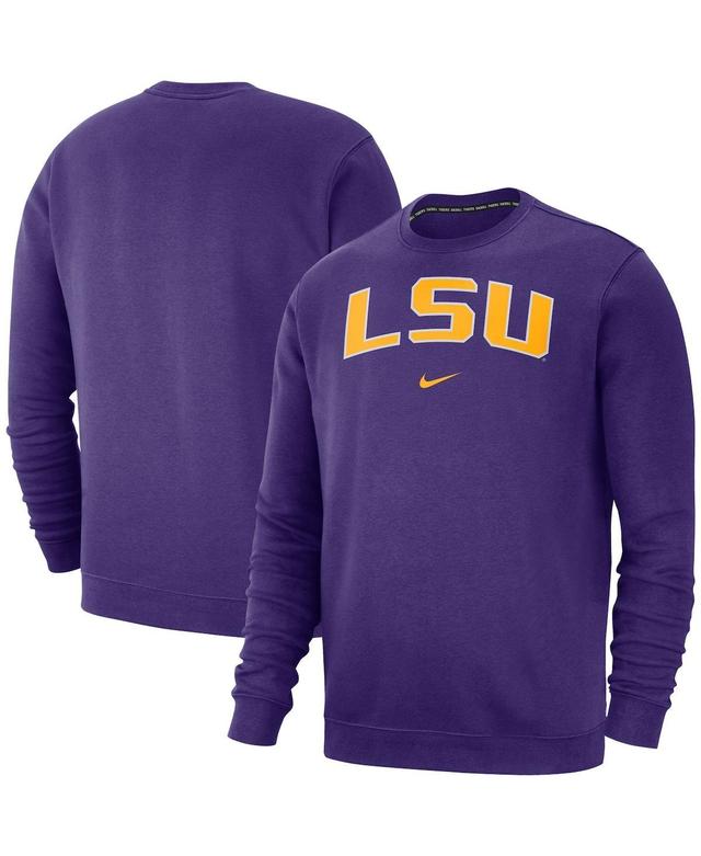 Nike Mens Purple Lsu Tigers Club Fleece Sweatshirt Product Image