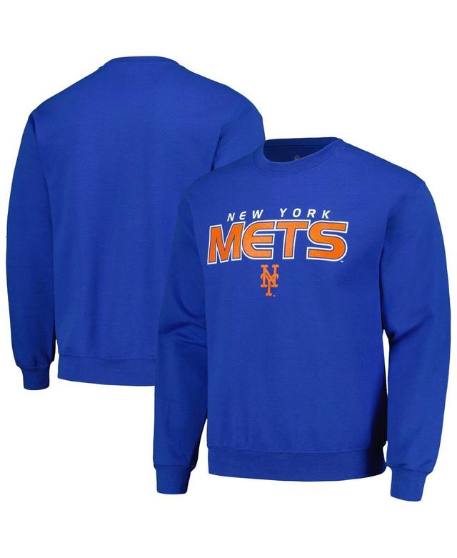 Mens Stitches Royal New York Mets Pullover Sweatshirt Product Image