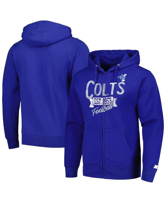 Mens Starter Royal Indianapolis Colts Gridiron Classics Post Season Full-Zip Hoodie Product Image