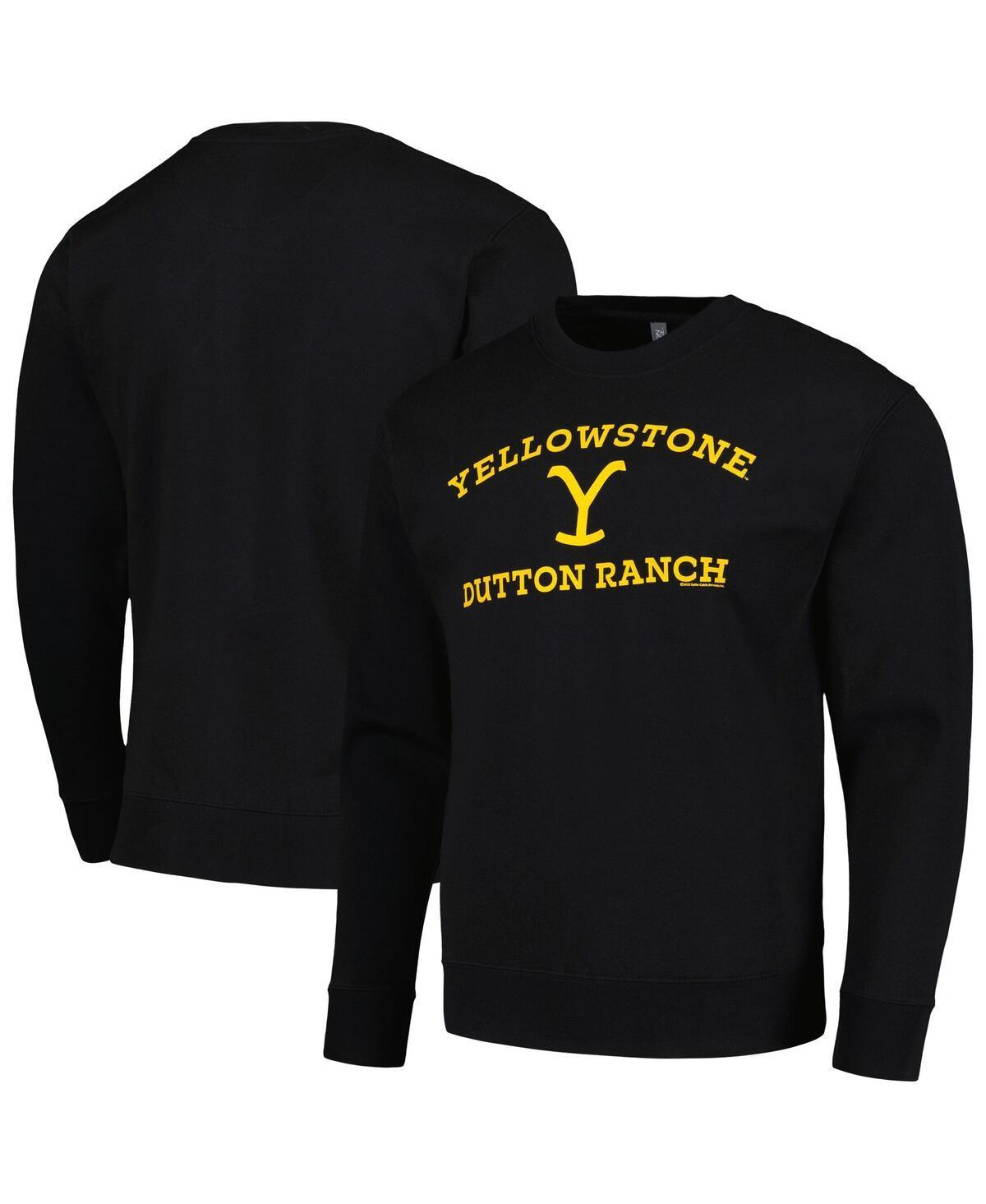 Mens Black Yellowstone Logo Pullover Sweatshirt Product Image