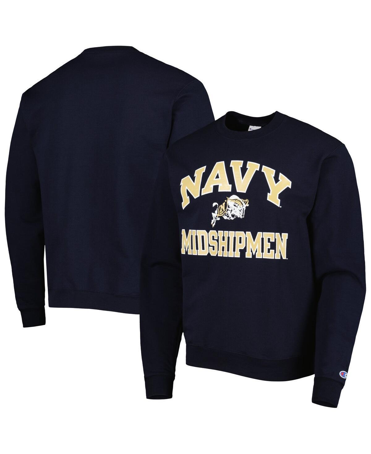 Mens Champion Navy Navy Midshipmen High Motor Pullover Sweatshirt Blue Product Image