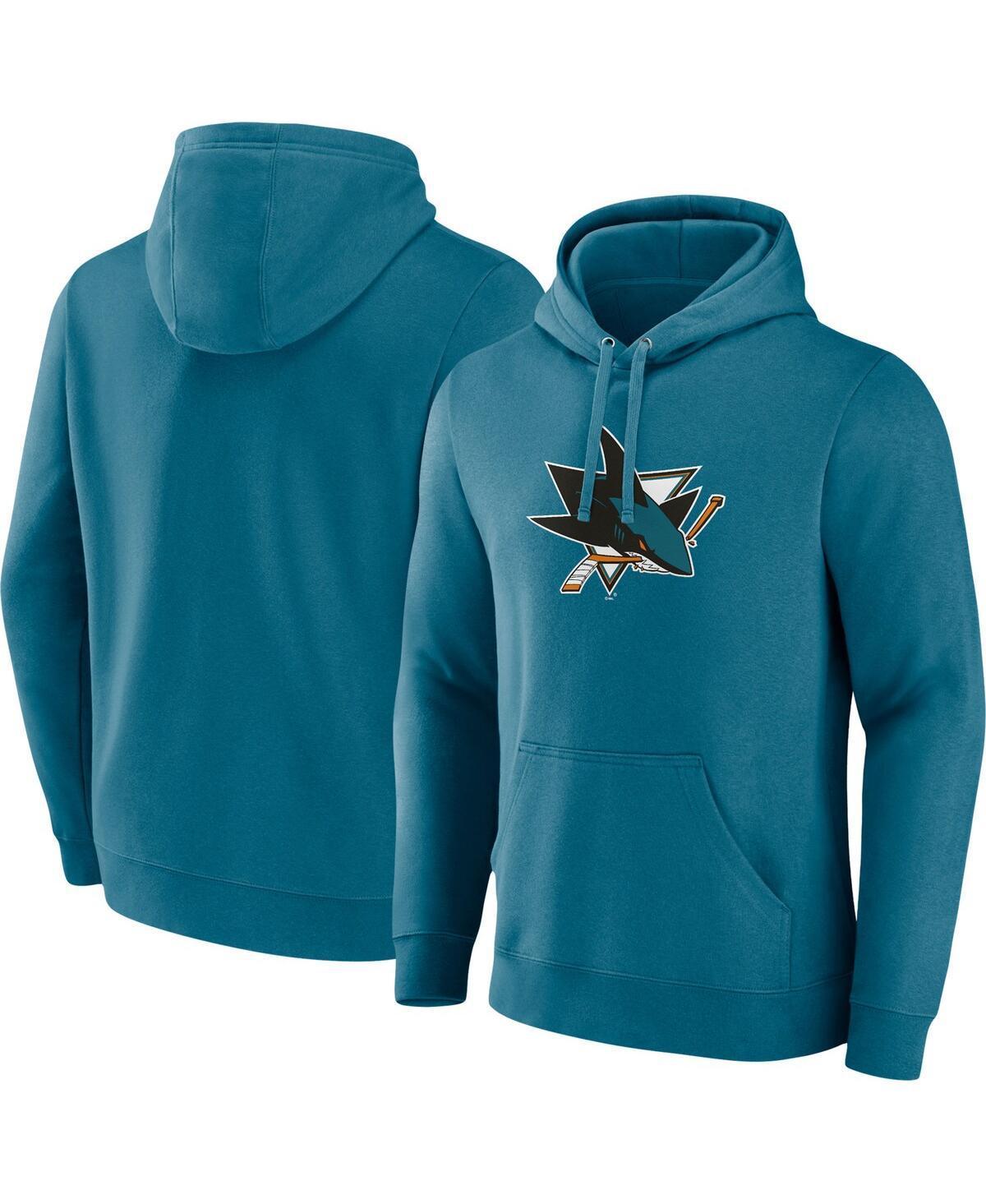 Mens Fanatics Branded Teal San Jose Sharks Primary Logo Pullover Hoodie Product Image