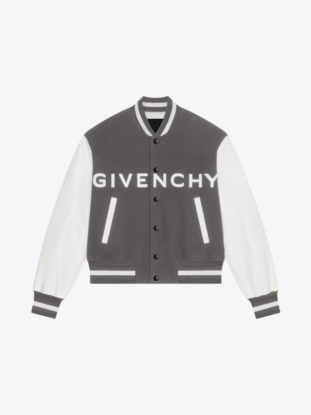 GIVENCHY varsity jacket in wool and leather Product Image