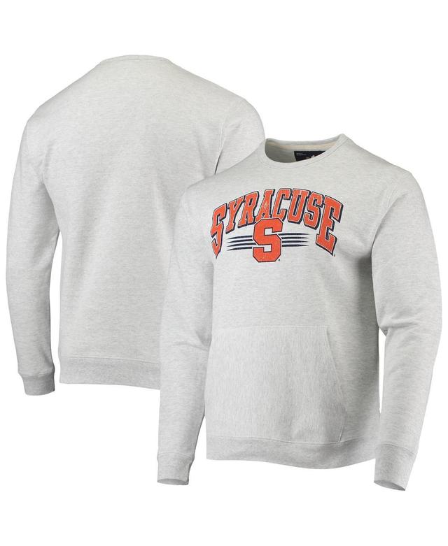 Mens League Collegiate Wear Heathered Gray Syracuse Orange Upperclassman Pocket Pullover Sweatshirt Product Image