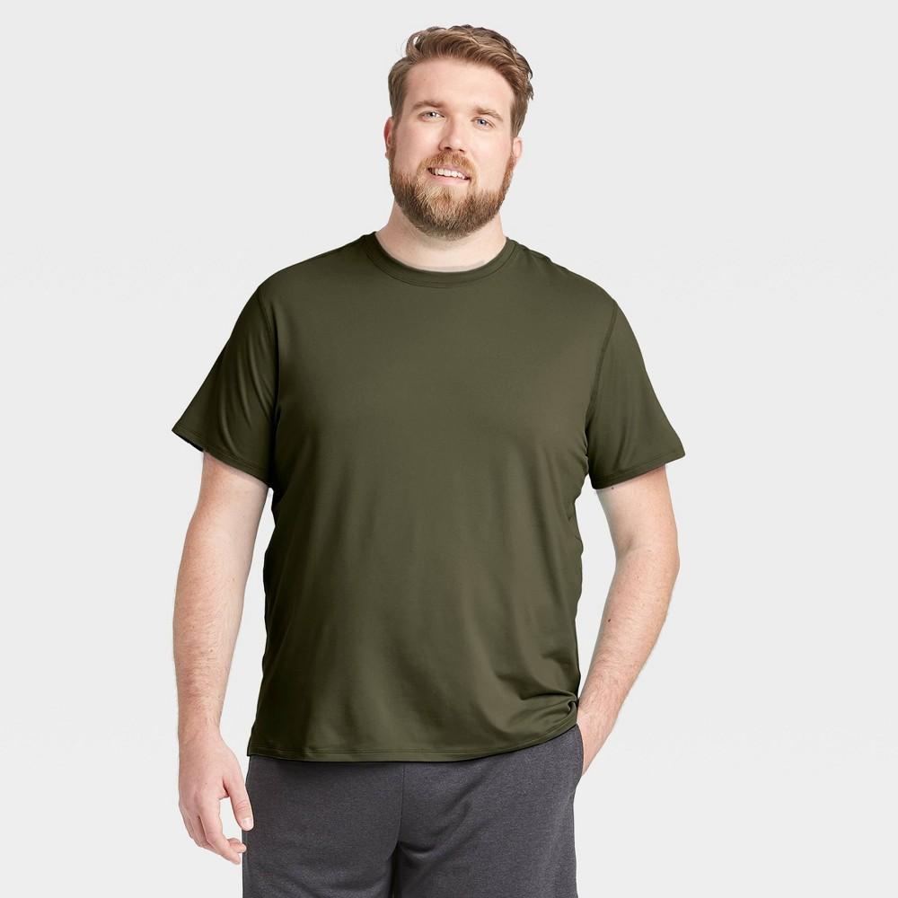 Mens Big Short Sleeve Performance T-Shirt - All In Motion Olive 2XL Product Image